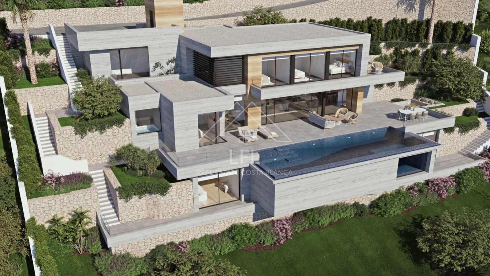 EXKLUSIVE LUXUSVILLA IN BENISSA MIT MODERNER ARCHITEKTUR IN DIE NATUR INTEGRIERT